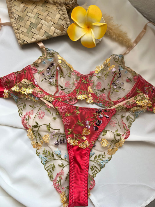 Ensemble de Lingerie Sexy Fleur